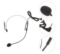 GATHINESS Micro-Casque Filaire Noir Compact Microphone et Écouteurs, Léger et Portable pour Guides Touristiques et Présentations Vocales