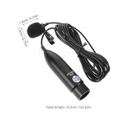 GATHINESS Microphone Cravate XLR à Condensateur 48 V 3 Broches Câble 3 M, Microphone Cravate Professionnel Portable à Pince pour Enregistrement, Diffusion et Discours, Accessoires Audio