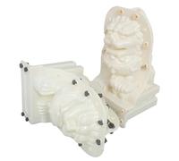 GATHINESS Moule de Petit Lion Chinois en Plastique Blanc pour Petites Œuvres d'art, Facile à Transporter, pour Aménagement Miniature et Bureaux, Style Asiatique Couleur Couleur Aléatoire