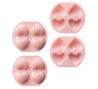 GATHINESS Moule en Silicone à 4 Cavités de Cœur pour Pâtisserie Maison, Lot de 4 Pièces Antiadhésif, Cuisson de Gâteaux et Fondants
