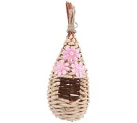 GATHINESS Nichoir Décoratif en Herbe Suspendu pour Petits Oiseaux, Kaki