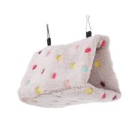 GATHINESS Nid Suspendu pour Perroquet en Flanelle Beige, Hamac Chaud et Confortable Offrant Chaleur et Repos Sécurisé pour Petits Oiseaux comme Canaris, Près du Lit