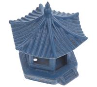 GATHINESS Ornement de Jardin Mini Pavillon Hexagonal Vert en Céramique pour Plantes Succulentes et Bonsaïs, Décoration Micro Paysage pour Salon Finition Soignée Couleur Couleur Aléatoire