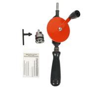 GATHINESS Outil de Perceuse à Manivelle Manuel 3/8 Pouces en Acier Noir pour Travail du Bois, Perceuse Manuelle Portable à Contrôle Manuel et Haute Résistance