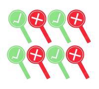 GATHINESS Pagaies de Vote 8 Pièces Rouge et Vert pour Jeu Éducatif, Mini Tableau Blanc Réutilisable, Panneaux Réponses Vrai/faux, Accessoire Ludique pour Classe et Animation