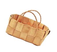 GATHINESS Panier en Bois Tressé Portable Poignée Solide, Forme Élégante et Style Rustique, pour Rangement de Serviettes et Divers Objets la Maison Boutique