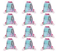 GATHINESS Paquet à Cordon Finition Soignée en Tissu Non Tissé Motif Sirène 12pcs Grosse Capacité Couleur Aléatoire pour Garçon et Filles pour Anniversaire ou Mariage