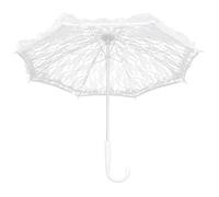 GATHINESS Parapluie Dentelle, Ombrelle de Mariage Décorative, Blanc, Légère et Portable, Accessoires de Photographie de Mariage pour Mariée, Ambiance Estivale, pour Danse et Cosplay