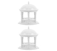 GATHINESS Pavillon Européen 1: 100 Miniature 2 Pièces Rond | Décor de Jardin Féerique, Structure Stable et Légère, pour Bonsaï, Terrarium, Bac Zen