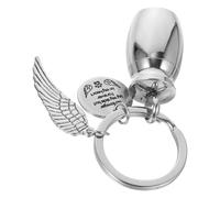 GATHINESS Pendentif Urne en Acier Inoxydable Argenté Couvercle Solide et Surface Lisse pour Cendres D’Animaux, pour Lieu Mémorable et Souvenir Précieux