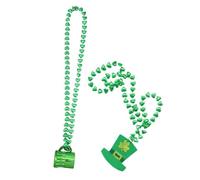 GATHINESS Pendentifs de Perles Verts pour Femme Saint-Patrick Lot de 2 set de Pièces Tasse et Petit Chapeau Accessoires Festifs Légers et Solide pour Soirées Costumées et Décorations