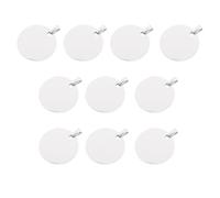 GATHINESS Pendentifs en Acier Titane Solide et Léger Lot de 10 pour Gravure, Étiquettes à Graver pour Collier Chien ou Pendentif Personnalisé