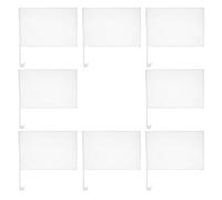 GATHINESS Petit Drapeau Blanc pour Voiture 8pcs en Polyester Résistant Vent, Drapeaux à Main Vierges pour Décoration Lors de Parades Automobiles