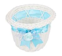 GATHINESS Petit Panier de Fleurs en Rotin Imitation, Boîte à Bonbons | Bleu, Léger et Robuste, Usage Polyvalent, Finition Soignée, Décoration de Mariage, Bureau
