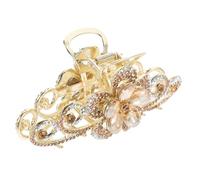 GATHINESS Pince à Cheveux Grosse Taille en Alliage Décorée Double Face de Fleur, Accessoire Multifonction pour Tresses et Queues de Cheval, Pince Shark Clip Élégante