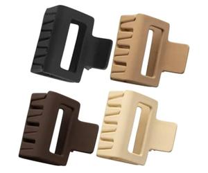GATHINESS Pinces à Cheveux Carrées Style Élégant et Simplicité Minimalistes Lot de 4 en Plastique Résistant Maintien Solide pour Femmes pour Toutes Occasions