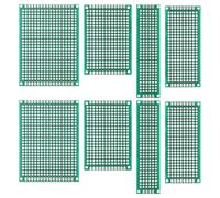 GATHINESS Planche à PCB Double Face Vert, Plaque Expérimentale en Fibre de Verre, Cuivre Étamé, Pas 2,54mm, pour Soudure DIY et Maintenance