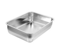 GATHINESS Plateau en Acier Inoxydable Rectangulaire pour Cuisson, Facile à Nettoyer et Résistant, pour Maison et Restaurant, Plat Robuste pour Rôtissage et Pâtisserie