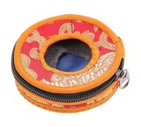 GATHINESS Pochette de Rangement pour Cloche Tibétaine Tingsha, Paquet Polyester Moyen Motifs Colorés Aléatoires, Étui de Transport Pratique pour Cymbales à Doigts du Népal Couleur Aléatoire