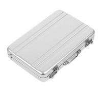 GATHINESS Porte-Cartes Argenté en Alliage D'aluminium, Mallette Mini Format, Organiseur Portable pour Cartes de Crédit et Monnaie, Vie Professionnelle et Conférences