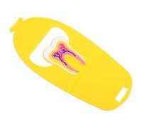 GATHINESS Porte-cartes de Visite Bureau Dent Forme en Caoutchouc Jaune | Organiseur de Cartes, Usage Cabinet Dentaire et Décoration de Table, Pratique pour Garder L’ordre