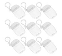 GATHINESS Porte-clés bouteille 30ml, ensemble de 9 flacons rechargeables avec ouverture large, bouchon à clapet, idéal pour voyage et utilisation en extérieur