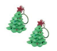 GATHINESS Porte-clés en Métal et Plastique Sapin de Lumineux et Sonore Lot de 2 , Décoration Créative Pendant Fêtes pour Paquet ou Voiture , pour Garçon et Filles