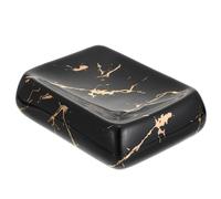 GATHINESS Porte-savonnette Simple et Moderne Plateau à Savonnette Noir en Céramique Résistant et Élégant pour Salle de Bain ou Hôtel pour Usage Domestique