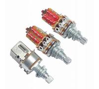 GATHINESS Potentiomètre de Contrôle de Guitare Plusieurs styles B500k Push Pull 3pcs en Métal Argenté Fonction Coil Splitting pour Installation Portable Plusieurs styles