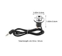 GATHINESS Prise Jack Femelle 6,35 Mm pour Guitare Acoustique, Embout de Manche Métal, Accessoire Audio Haute Sensibilité Compatible Multiples Modèles, Câble Jack Micro Guitare, Fiche Sortie