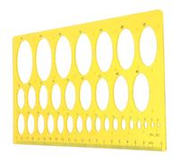 GATHINESS Règle pour Tracé Ovale en Plastique Orange, Outil de Mesure Précis Motif Clair, pour Dessin Géométrique et Architecture Technique