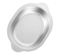 GATHINESS Saladier Réutilisable en Acier Inoxydable Argenté 21cm Double Poignée, Grosse Capacité, Design Élégant Coréen pour Usage Commercial et Restaurant