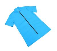 GATHINESS Salopette Imperméable Antistatique pour Esthéticienne Animalière Blouse de Travail Nylon Bleu Moyen Manches -Longues Taille XL Uniforme Professionnel pour Toilettage et Soins