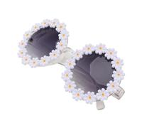 GATHINESS Sandales Femme été Élégantes Lunettes de Soleil à Fleurs Blanches en Pc, Confortables et Résistantes, pour Photographier Sorties en Rue