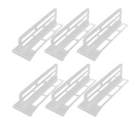 GATHINESS Séparateurs Réglables Clips Multifonctions pour 6pcs Réfrigérateur en Plastique Blanc, Organiseurs Universels pour Rangement en Usage Domestique