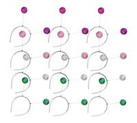 GATHINESS Serrage-Têtes Antenne Extraterrestre Multicolores en Mousse Boules à Ressort Lot de 12 Accessoires pour Cheveux pour Halloween et Fêtes Costumées