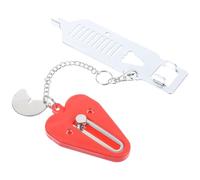 GATHINESS Serrure Antivol Portable en Fer et Pp Rouge, Verrou de Sécurité Facile à Installer pour Porte et Animaux, pour Voyages et Vie en Solo Plusieurs styles