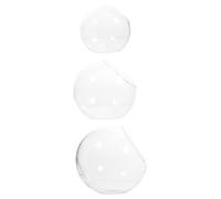 GATHINESS Set de 3 Vases en Verre Oblique pour Terrarium Végétal, Micro-Paysage DIY, Surface Lisse, Solide et Résistant aux Chocs, pour Salle à Manger ou Hôtel
