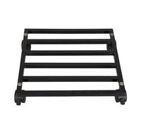 GATHINESS Support à Plantes en Métal Base Ronde Noire Robuste | Chariot pour Pots de Jardin avec Freins, Mobilité Aisée, Compatible Pots en Terre Cuite, Usage Intérieur et Extérieur