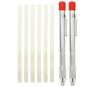 GATHINESS Support en Stéatite pour Soudeur, Stylo Marqueur, 6 Recharges | Outil de Marquage pour Acier et Aluminium, Forme Stylo, Prise Texturée, Usage Soudage et Bois