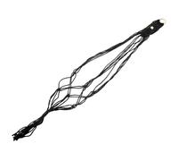 GATHINESS Support Mural Macramé en Coton et Lin pour Guitare et Ukulélé, Tissé la Main, Noir 125 Cm, Décoration Murale Naturelle et Pratique pour Instruments de Musique, Gain de Place