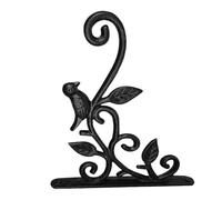 GATHINESS Support Mural Robuste en Fer Noir pour Panier Suspendu et Ornements, Design Élégant et Simple, pour Extérieur et Porche, Crochet Résistant Suspendre Lourde