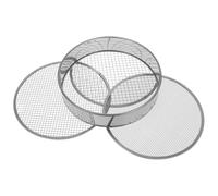 GATHINESS Tamis de Jardin en Acier Inoxydable Maille Interchangeable 3mm/6mm/9mm, Outil Pratique pour Tamiser la Terre Pierres, Forme Ronde Facile à Nettoyer