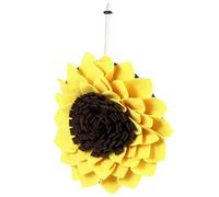 GATHINESS Tapis d'alimentation Lent pour Chien en Polyester Jaune Forme Tournesol, Améliore L'intelligence et Broie Les Dents, pour Entraînement et Détente des Chiens