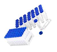 GATHINESS Tubes à Essai Plastique 81 Pièces avec Support Ergonomique et Capacité 15ml pour Utilisation en Laboratoire et Projets Créatifs