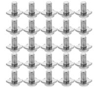 GATHINESS Vis de Commutation M5 X 10mm avec Rondelles Carrées en Acier au Carbone, 40 Sets, Compatibilité Électrique pour Bornes et Équipements Industriels