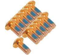 GATHINESS Vis de Vélo en Acier Titane M5x10mm, Lot de 12 Vis Dorées pour Plaquettes de Frein à Disque, Compatibles VTT, Vélo Électrique et Route, Haute Résistance la Corrosion