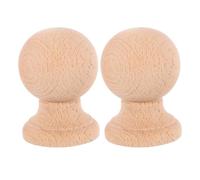 GATHINESS Wood Ball Finials 2pcs Hardwood Easy Installation Classical Roman Column Style Post Caps for Fence Gates and Staircases, 6 Cm