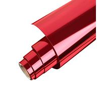 Gatichetta Rouleau de vinyle pour transfert thermique - Feuille métallique rouge thermocollant pour vêtements - 30,5 cm x 1,8 m