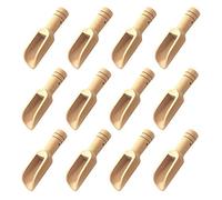 Gativs 12 Pièces Cuillère à Sel Cuillère en Bois Cuillère Naturelles Cuillere Petites Cuillères Mini cuillère Ustensiles de Cuisine en Bois pour épices, Thé, Sucre, Condiment de Cuisine